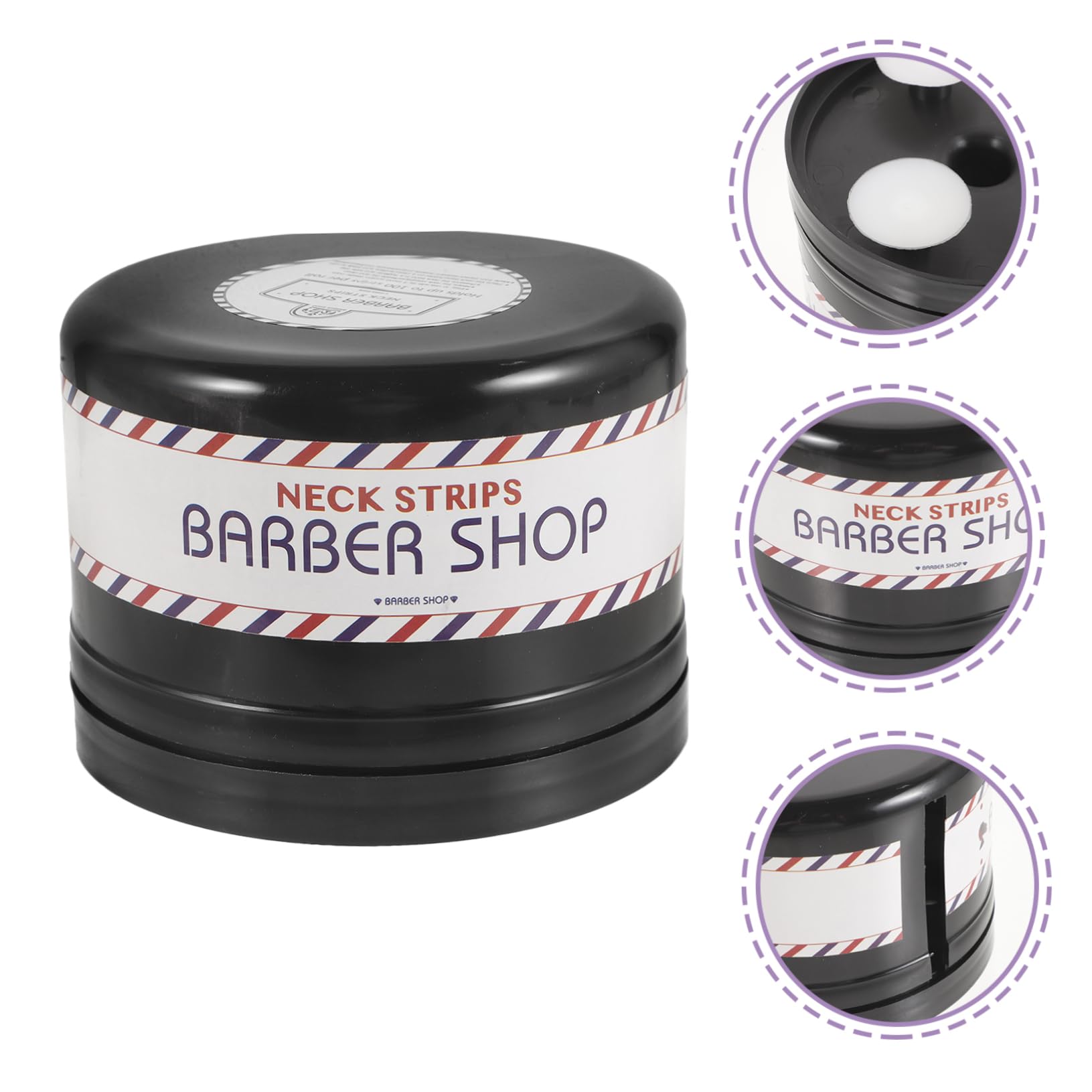 FOMIYES Barber Neck Strip Dispenser - Plastic Haircut Paper Roll Holder with Bracket Case (1 Count) - Salon & Barber Shop Essential for Hygiene & Convenience