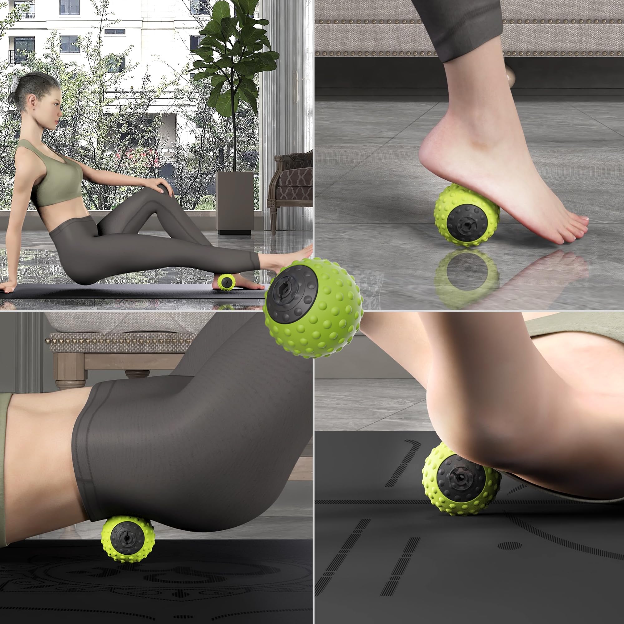 Readaeer Manual Massage Ball for Myofascial Release - Deep Tissue Muscle Knot Relief for Shoulders, Neck, Back & Feet - Yoga & Sports Recovery Tool for Athletes, Office Workers & Home Use