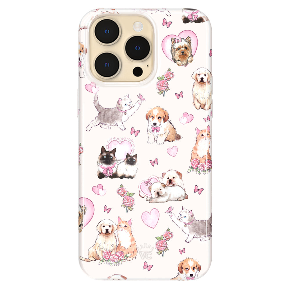 Cute Puppy & Kitten iPhone Case - Durable Protective Phone Cover for iPhone 12/13/14/15 - Perfect for Pet Lovers & Animal Enthusiasts - Great Gift for Dog & Cat Owners