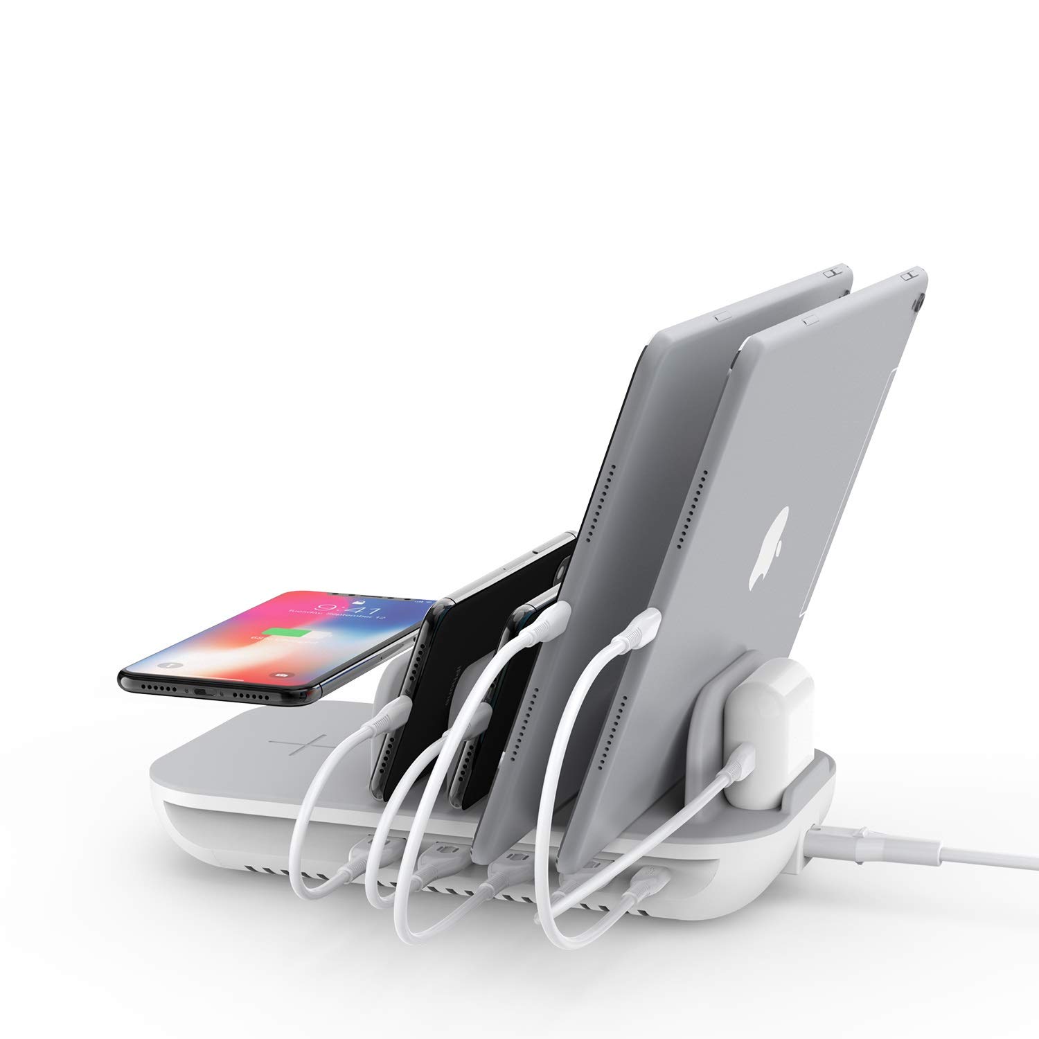 SooPii 70W Multi-Device Charging Station with 15W Wireless Charger & 25W USB-C PD/PPS Fast Charging - Compatible with Galaxy, iPad, iPhone 15/14/13/XS/Max - Perfect for Home, Office & Travel Use