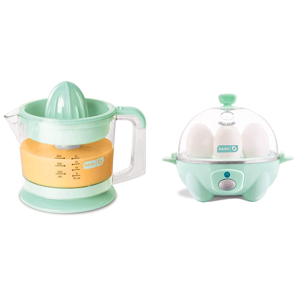 Electric Citrus Juicer & Rapid Egg Cooker Combo - Compact Kitchen Appliances for Fresh Juice & Hard/Soft Boiled Eggs | Perfect for Breakfast, Healthy Snacks & Meal Prep