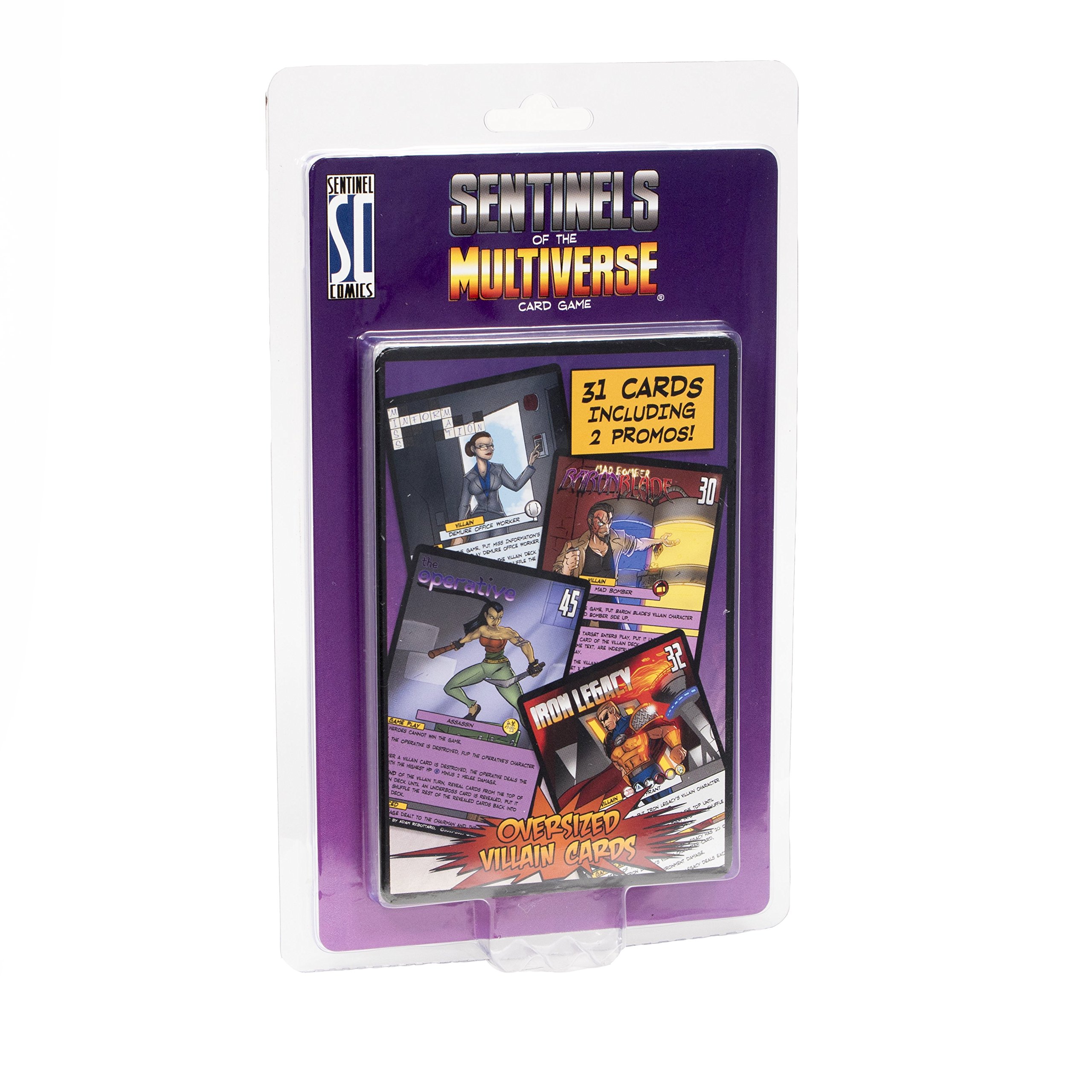 Greater Than Games Sentinels of The Multiverse: Oversized Villain Character Cards Game - Enhance Your Superhero Board Game Nights