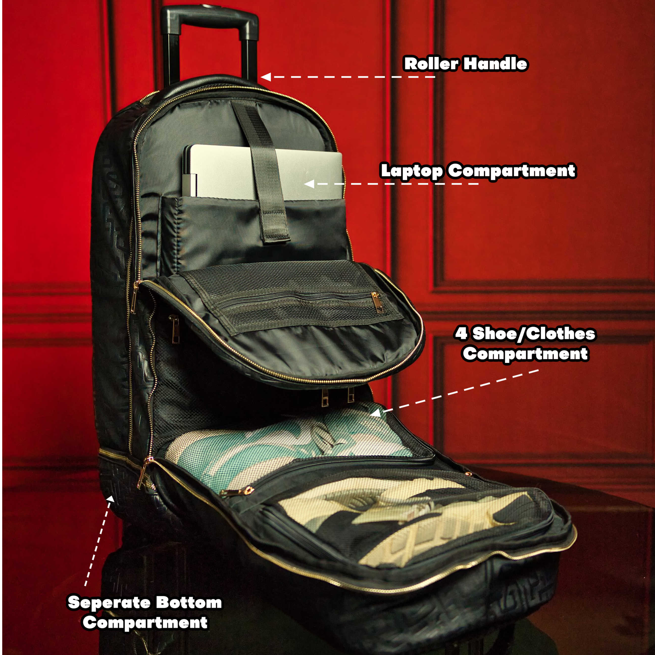 Royal Blue Tumbled Leather Roller Bag - Limited Edition (Only 200 Made) - Perfect for Business Travel & Weekend Getaways