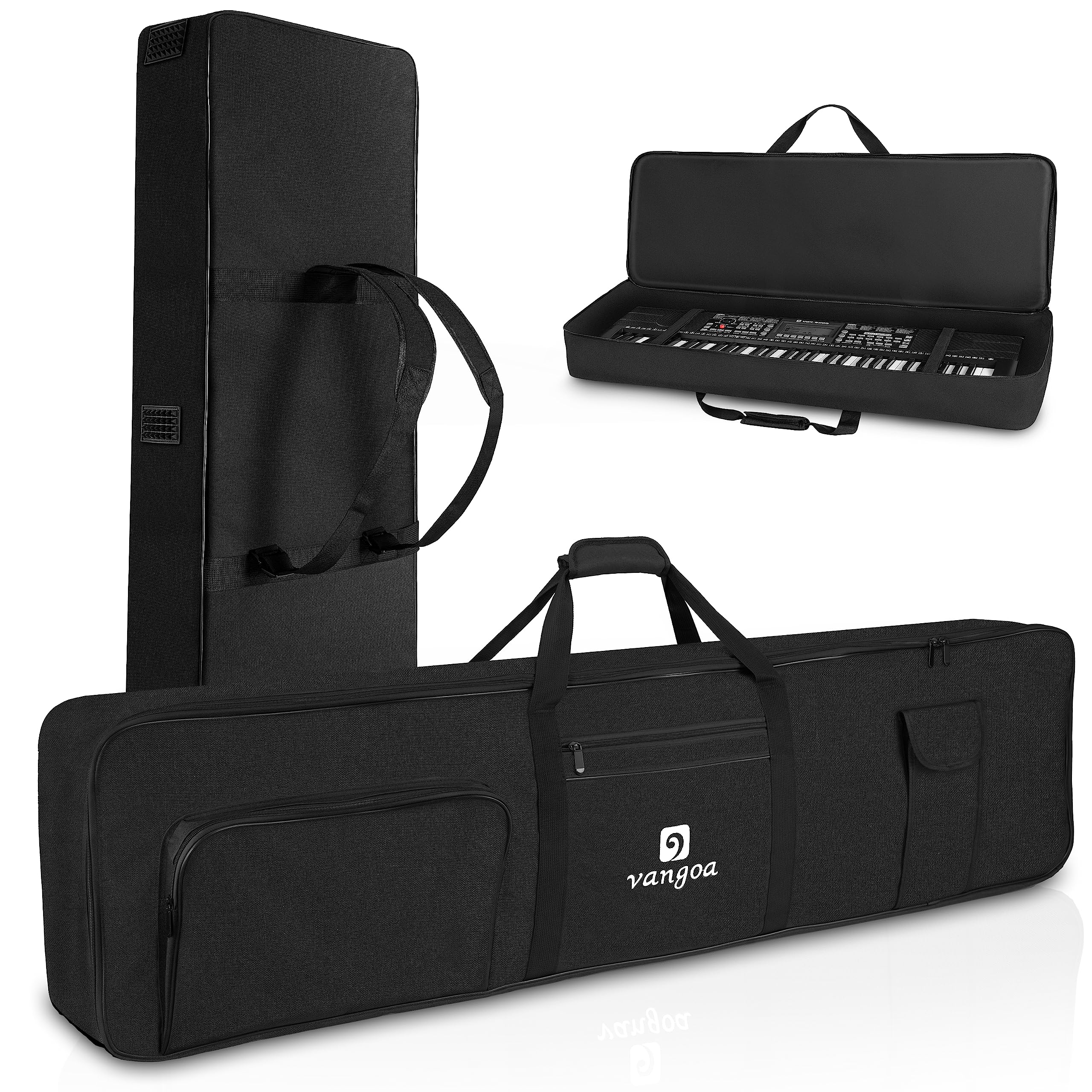 Vangoa 88-Key Keyboard Case - Waterproof Padded Gig Bag for Electric Piano (52.7