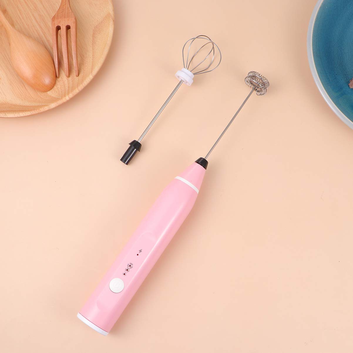 Rechargeable Handheld Electric Milk Frother - Stainless Steel Whisk for Cappuccino, Latte, Protein Shakes & Matcha | Portable Foam Maker for Coffee, Smoothies & Baking | Perfect for Home, Office & Travel