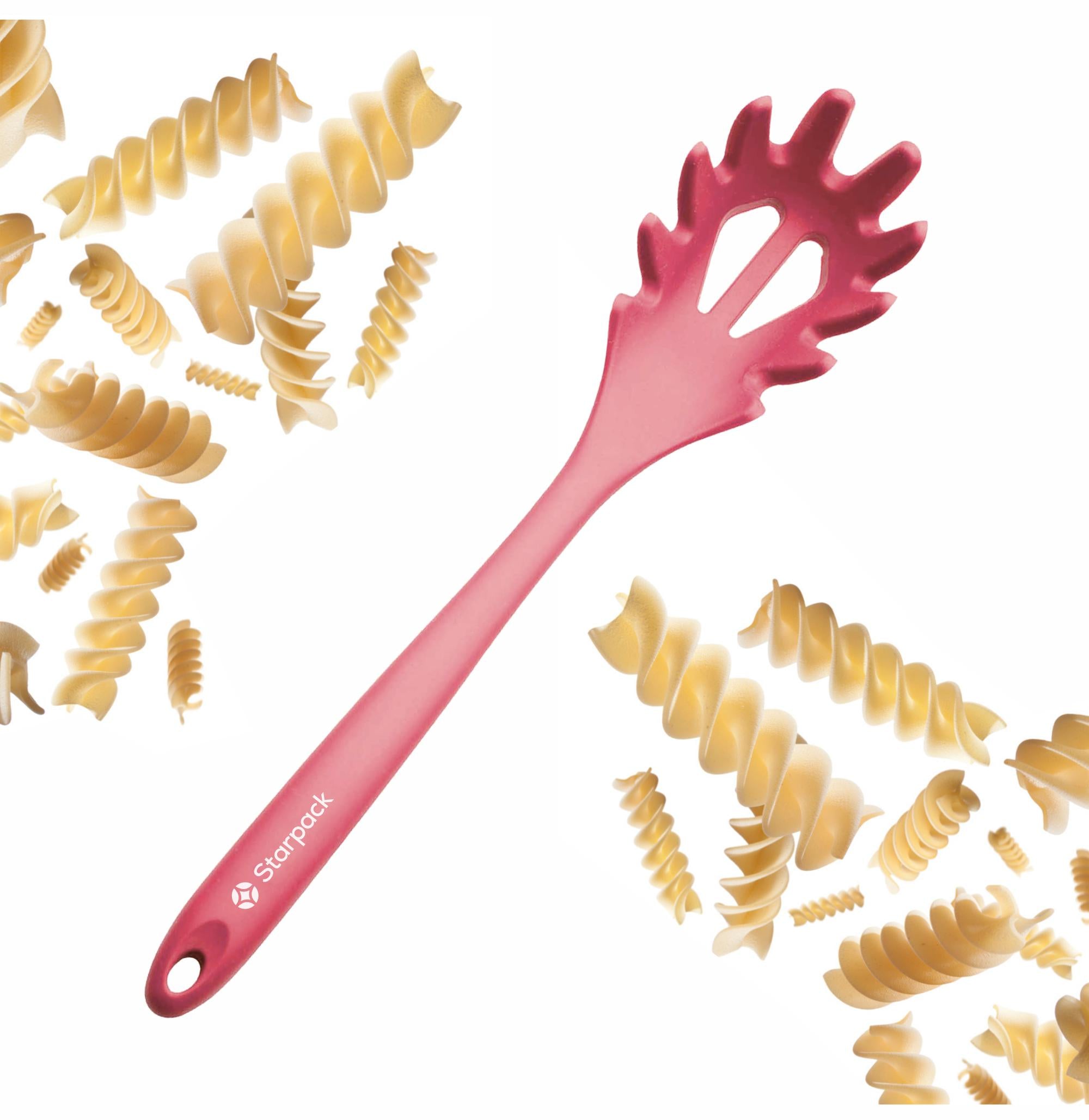 XL Silicone Spaghetti Fork - Heat Resistant & Flexible Pasta Server for Italian Cuisine | Perfect for Family Dinners, Restaurants & Pasta Lovers