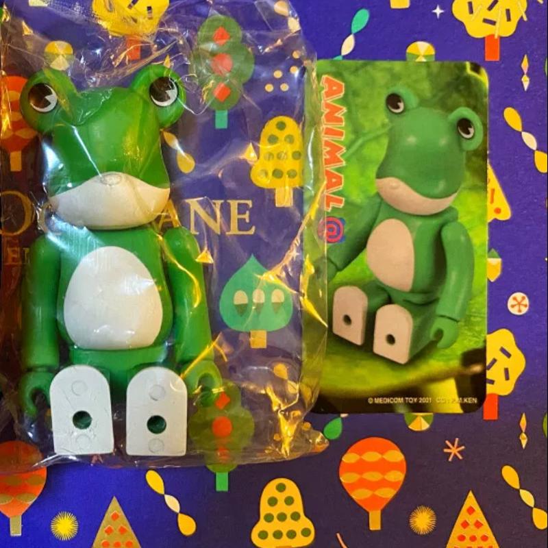 Be@rbrick Series 1 ANIMAL Frog 100% Collectible Vinyl Art Toy - Perfect for Display, Gifts & Anime Collections
