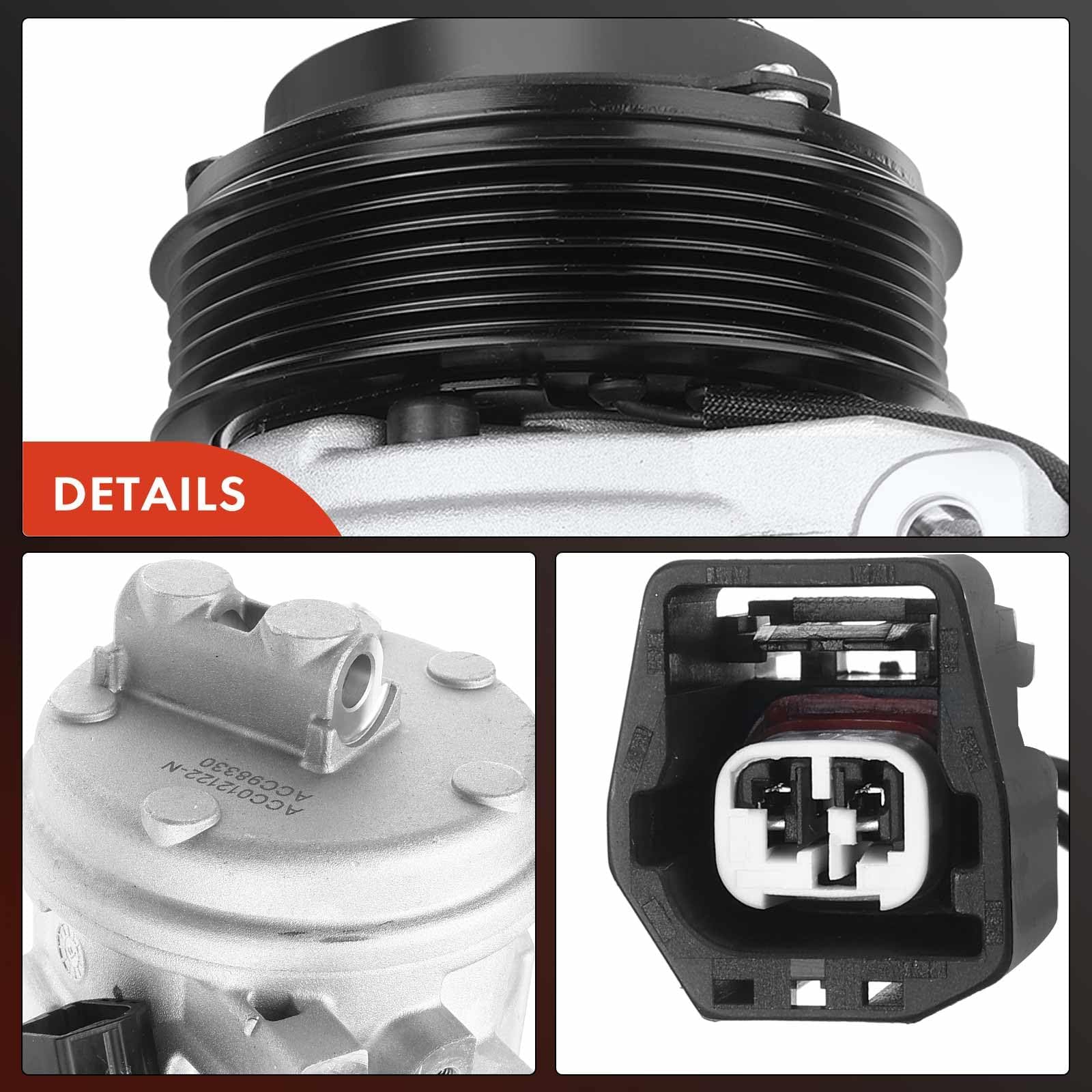 Premium AC Compressor with Clutch for Cadillac CTS 2004-2007 | 2.8L & 3.6L V6 Engine | Direct Replacement Part | Perfect for Summer Cooling & Long Road Trips