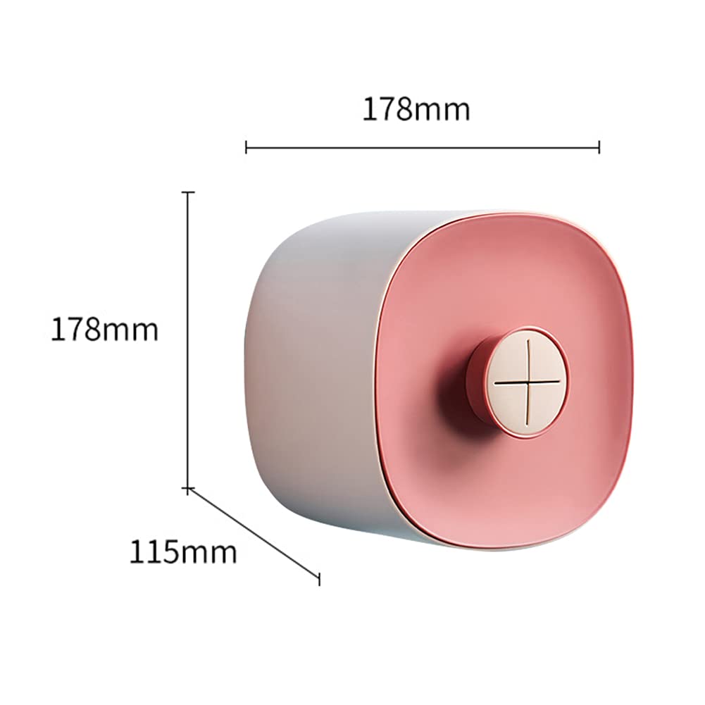 Wall Mounted Tissue Box Holder - Punch-Free Installation, Waterproof Bathroom Organizer for Toilet Paper Rolls & Cleansing Towels (Pink) - Perfect for Small Bathrooms, RVs & Powder Rooms