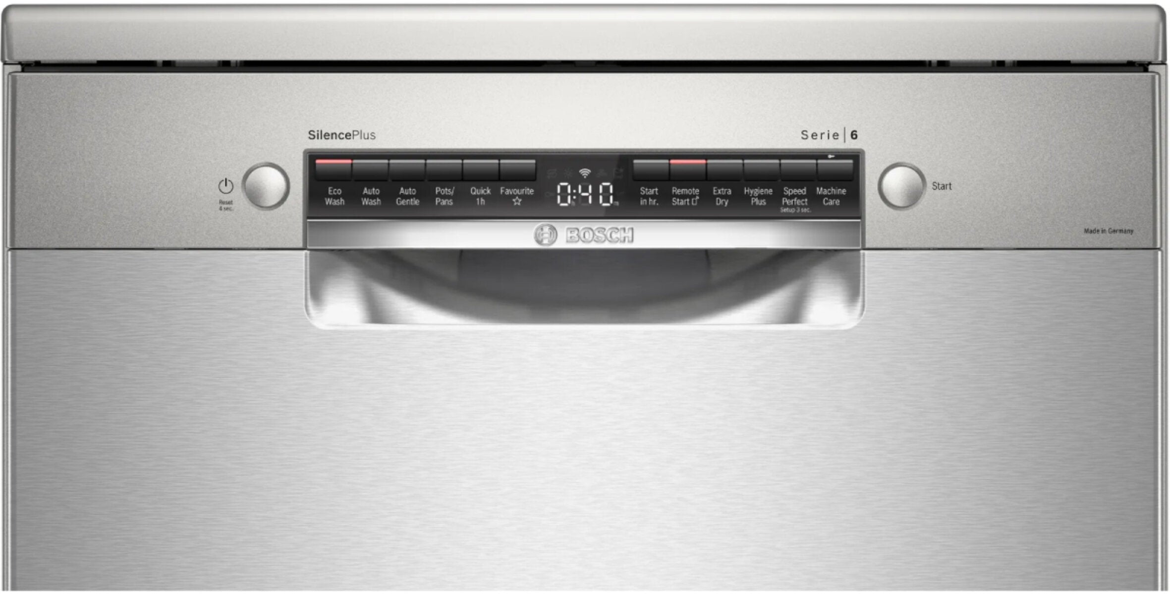 Bosch Series 6 Freestanding Stainless Steel Dishwasher with WiFi (SMS6HAI02A) - Smart Home Kitchen Appliance for Modern Families