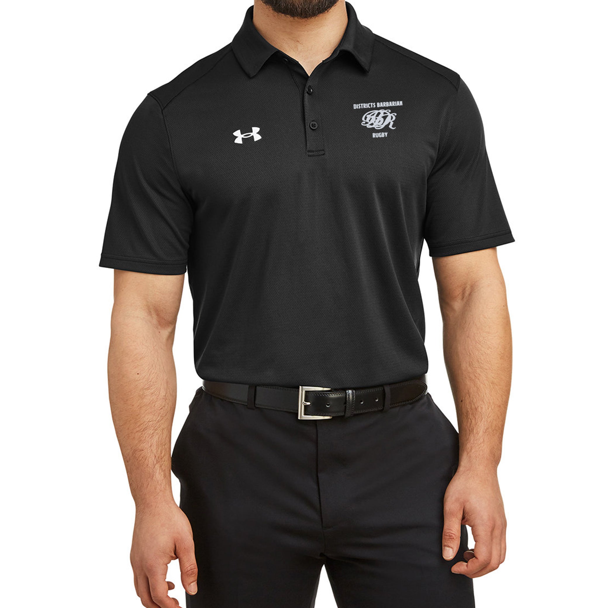 Districts Barbarian RFC Tech Polo Shirt - Men's Performance Golf & Casual Wear - Moisture Wicking & UV Protection for Outdoor Sports & Work