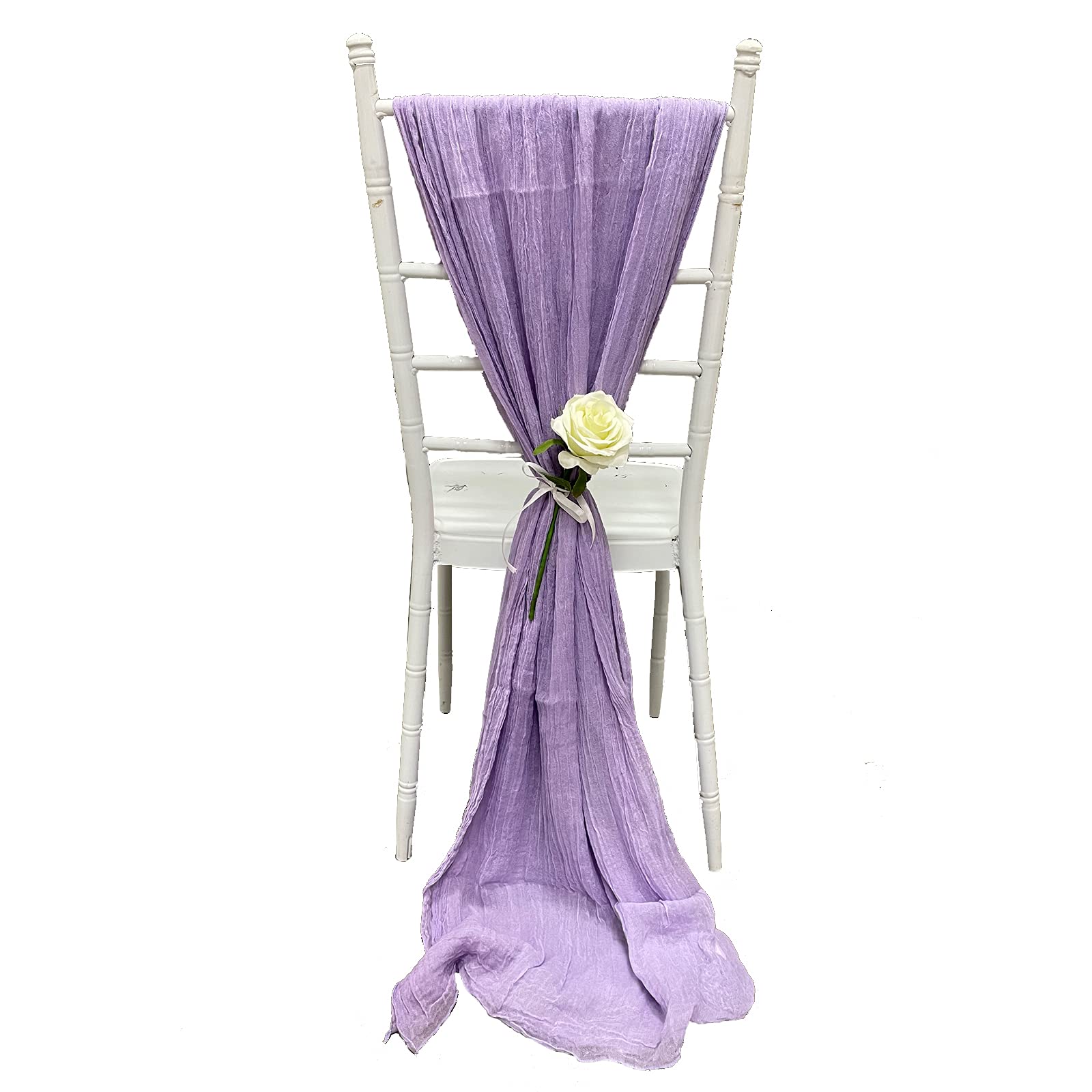 EHLDekol Cheesecloth Gauze Table Runner - 10ft Lavender Wedding Decor, Arch Draping & Event Centerpiece for Bridal Showers, Parties & Boho Home Decor