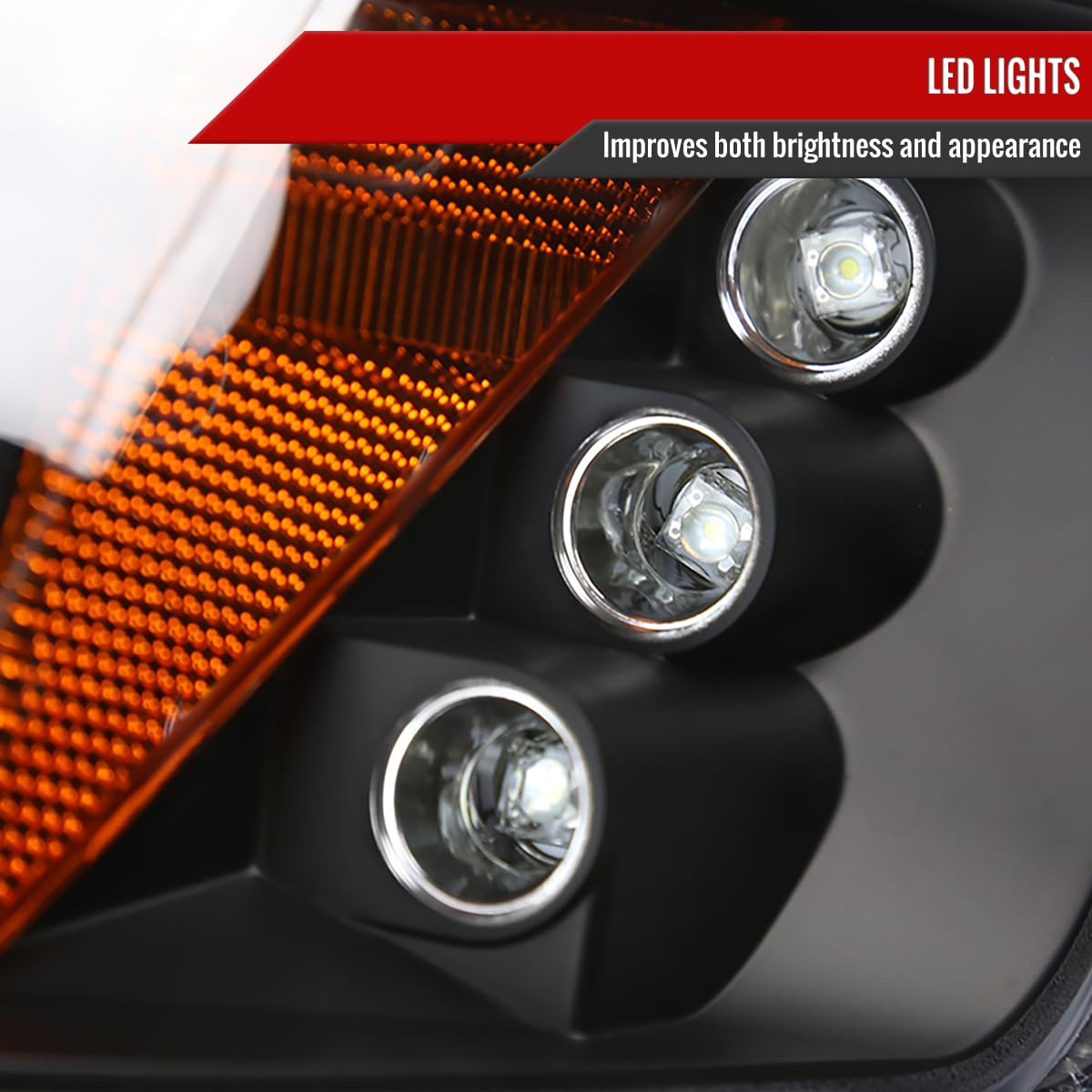 94-97 Honda Accord LED Halo Projector Headlights - Black Pair for 2/4 Door Models | High Visibility Night Driving & Custom Car Styling