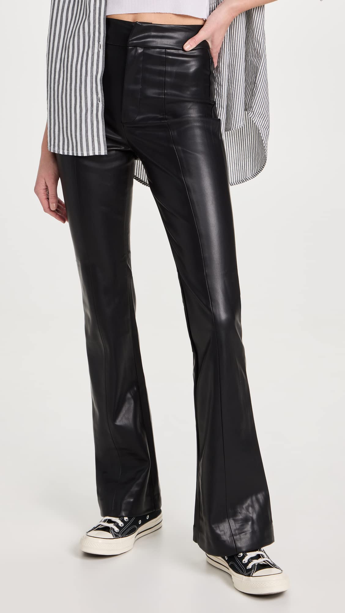 BLANKNYC Women's Vegan Leather High Waist Pants - Stylish & Comfortable for Work, Casual Outfits & Night Out