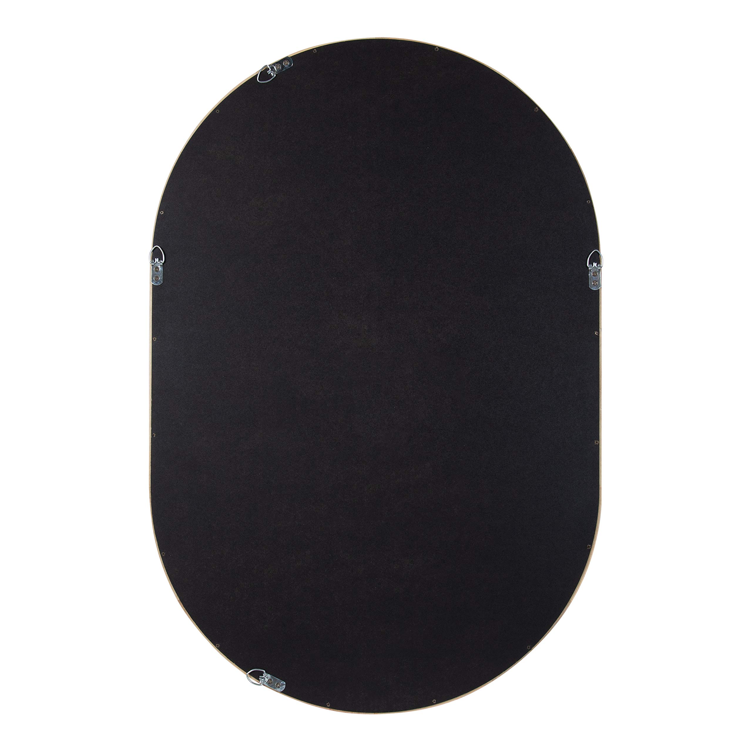 Kate and Laurel Hutton Modern Capsule Wall Mirror 24x36 Inches - Natural Wood Scandinavian Style Decorative Mirror for Living Room, Bedroom & Entryway