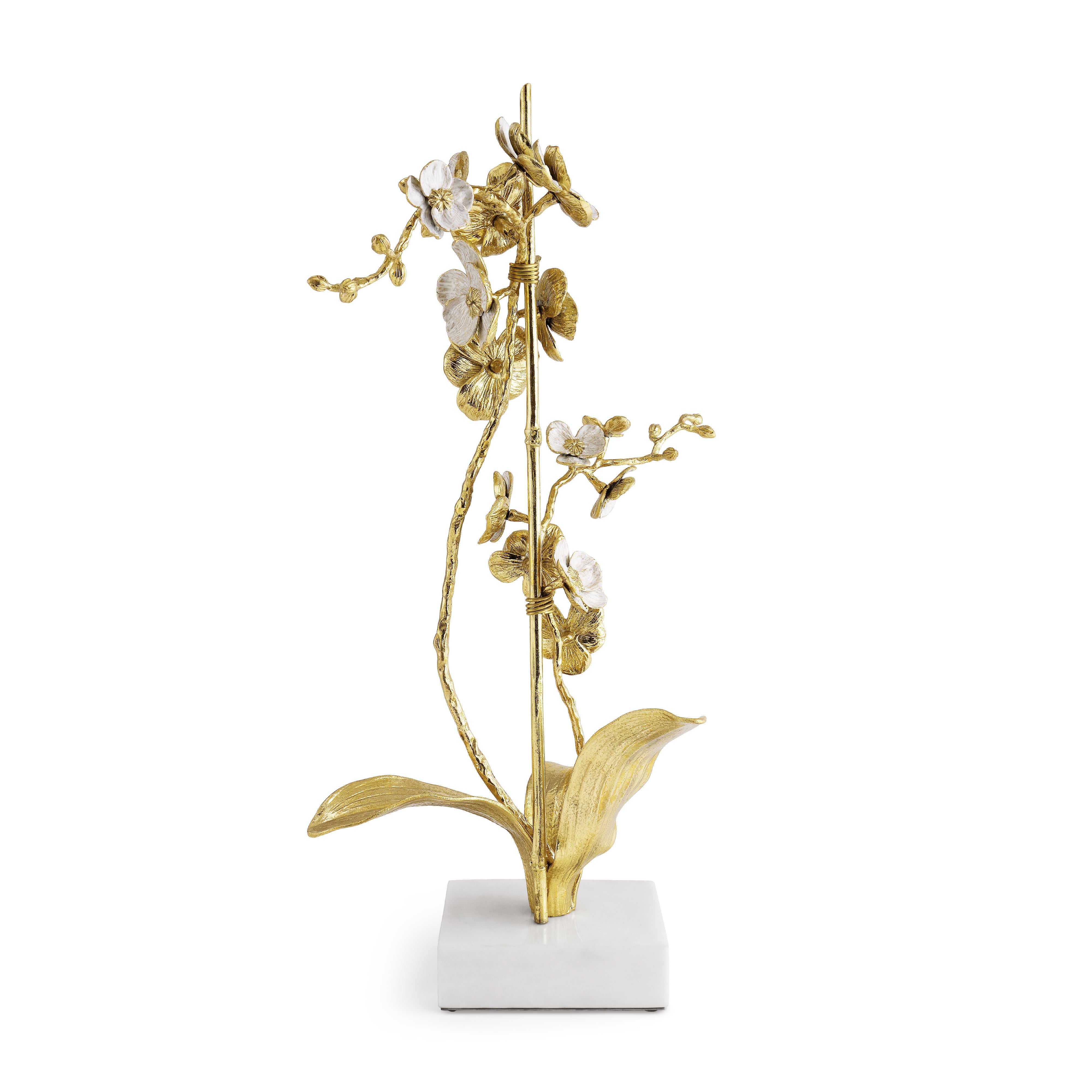 Elegant Orchid Stem Sculpture - Handcrafted Home Decor for Living Room, Office & Wedding Centerpiece
