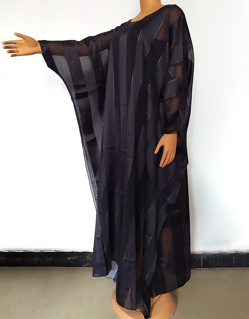 Elegant Black Dubai Line Partywear Kaftan for Women - Stylish & Comfortable Long Dress for Evening Parties, Weddings & Special Occasions