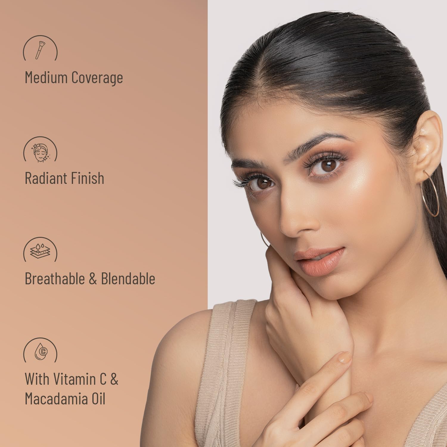 Swiss Beauty Flawless Finish Foundation - Medium Coverage, Lightweight, Oil-Free Formula with Radiant Finish - Natural Beige Shade (40g) | Perfect for Everyday Wear, Special Occasions & Photo Shoots