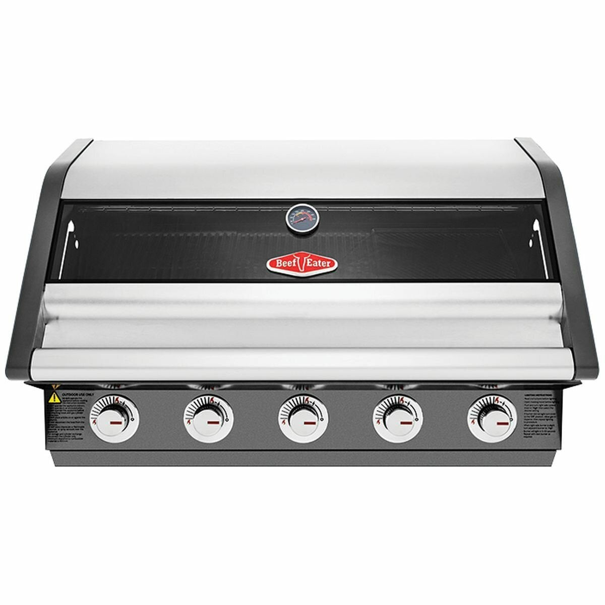 Beefeater 1600 Series Dark 5 Burner Built-In BBQ Grill - BBG1650DA | Premium Outdoor Gas Grill for Backyard, Patio & Poolside Cooking | Perfect for Grilling Steaks, Burgers & Vegetables