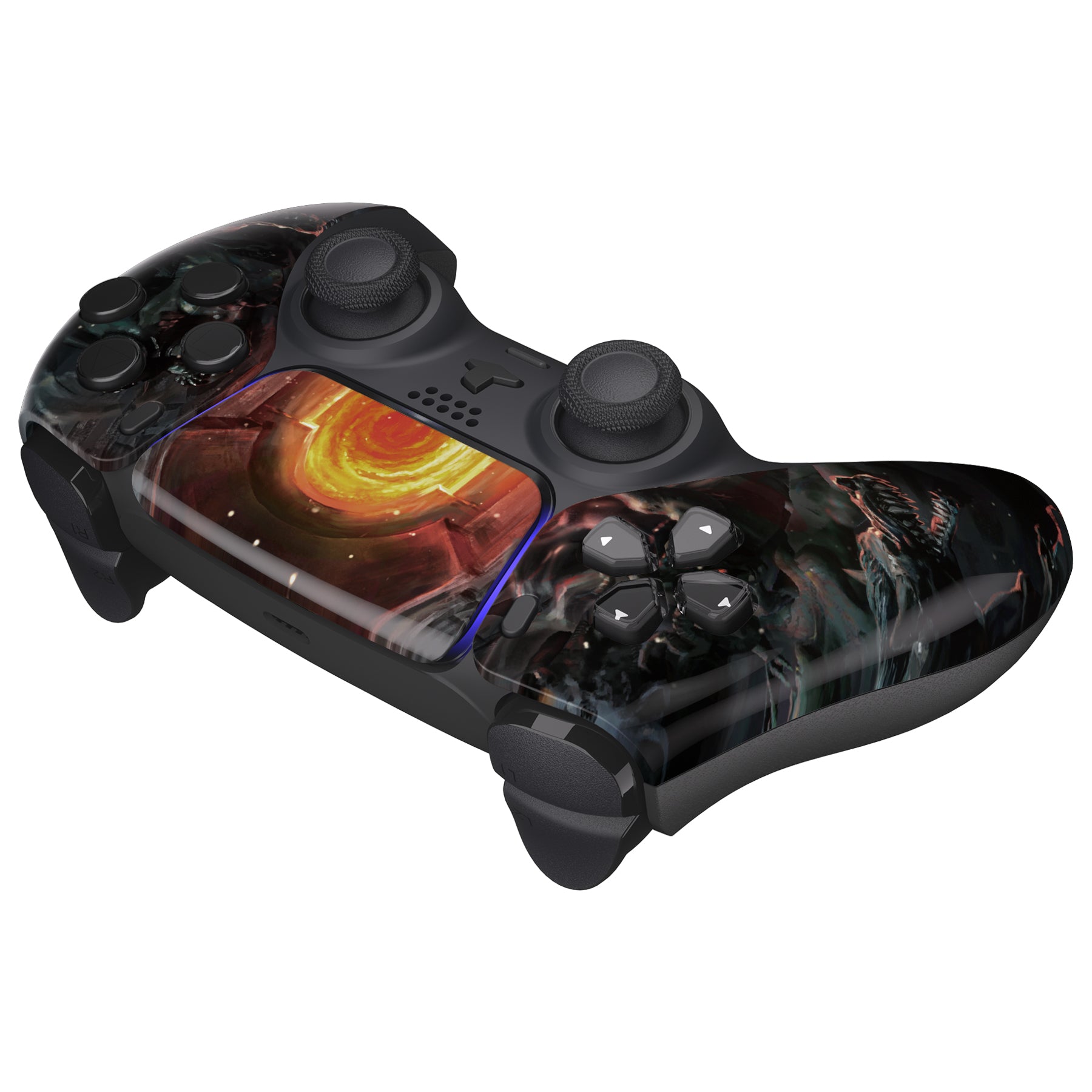 eXtremeRate Hell Touchpad Front Housing Shell for PS5 Controller BDM-010/020/030/040/050 - DIY Replacement Shell & Custom Touchpad Cover (ZPFT1091G3) - Perfect for Gaming, Customization & Controller Repair