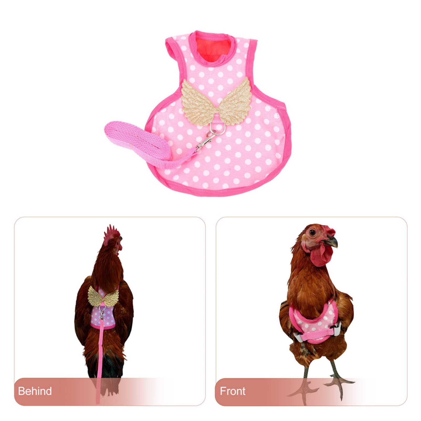 **iPetBoom Adjustable Chicken Harness & Vest - Soft Polyester Pet Chicken Clothing with Comfortable Belt - Perfect for Backyard Free-Range, Training & Outdoor Adventures**