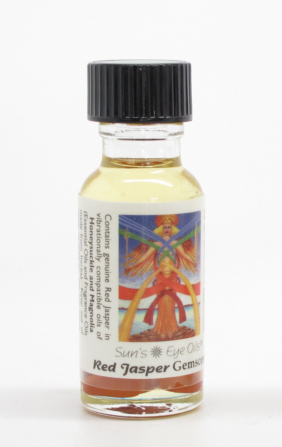 Red Jasper Gemstone Essential Oil - 1/2 oz Bottle for Aromatherapy, Meditation & Chakra Healing | Sun's Eye Gemscents Natural Oil for Stress Relief & Spiritual Balance