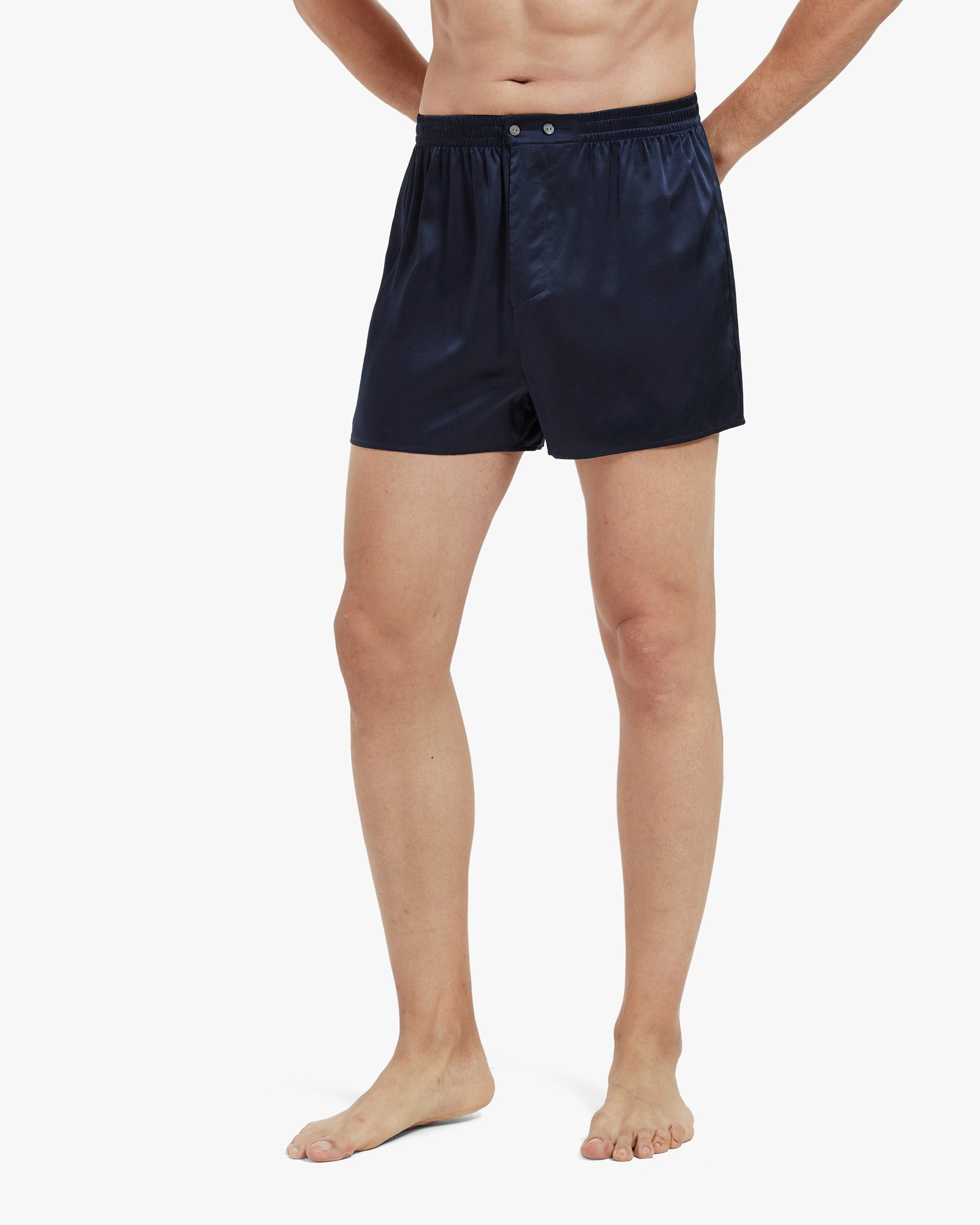 Premium Silk Boxer Shorts for Men - Luxury Fitted & Draping Design - Breathable Comfort Underwear for Sleep, Lounge & Special Occasions