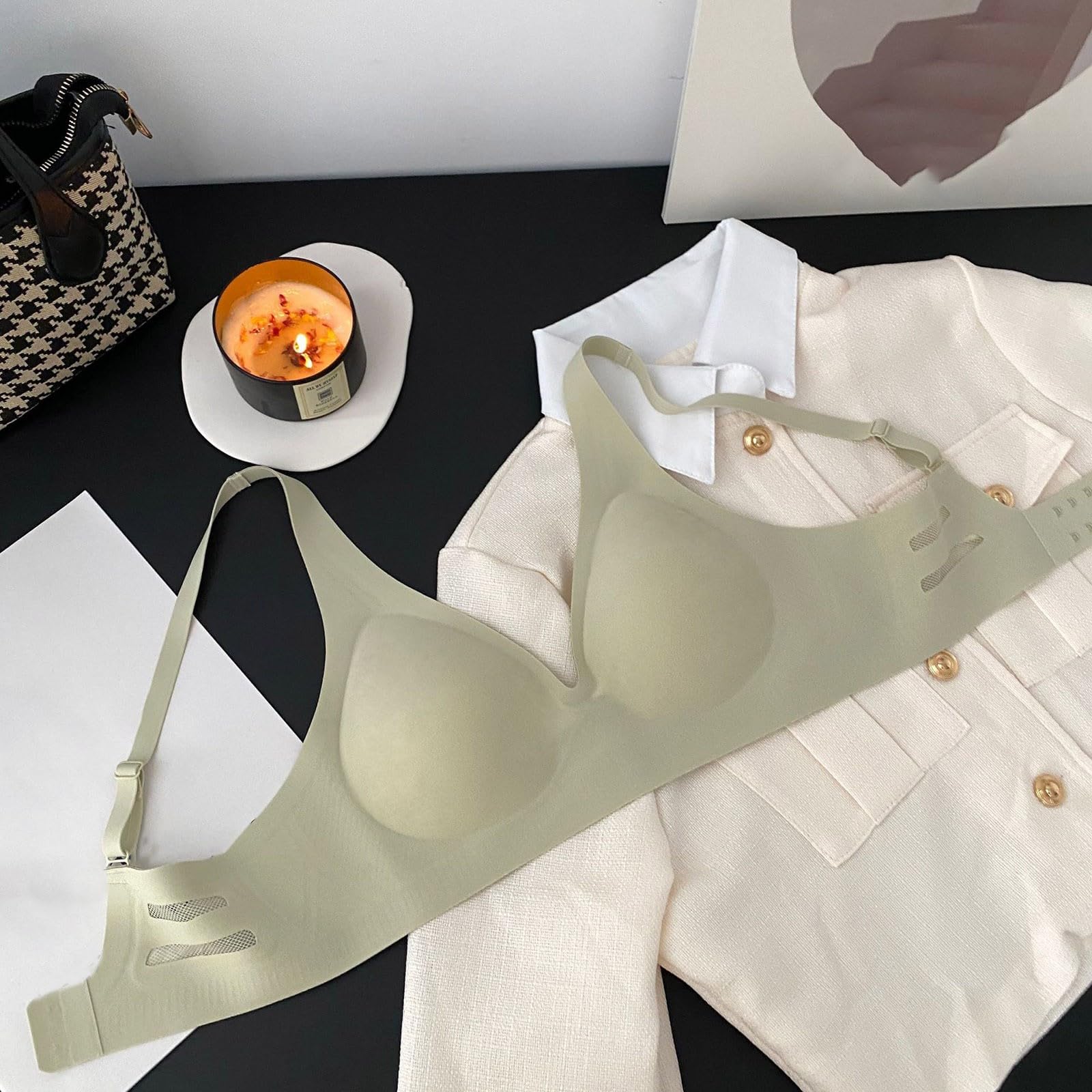 Women's Seamless Wireless Bra - Comfortable Push Up Bralette with Full Coverage for Sports & Everyday Wear | No Underwire Strapless Design for Active Lifestyles