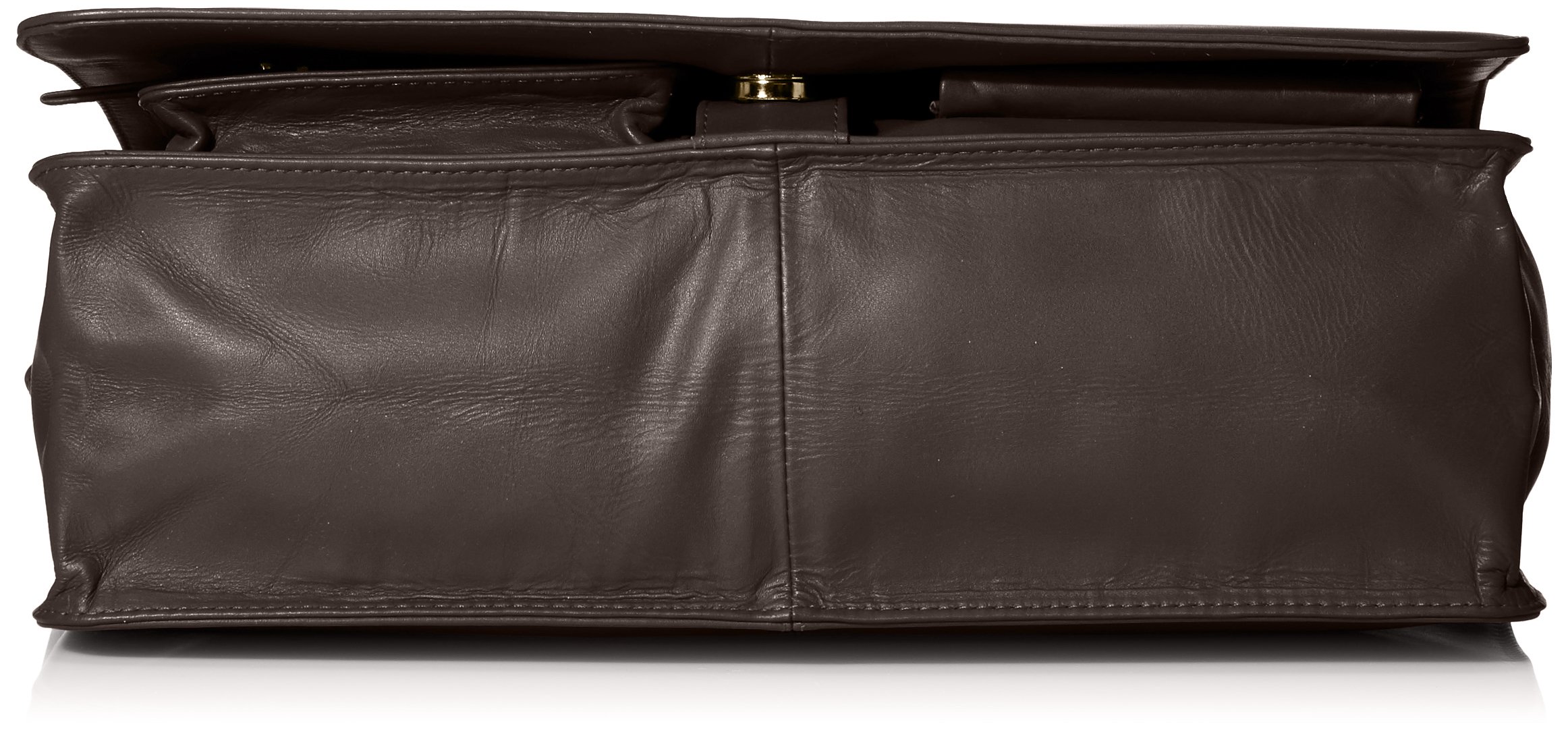Women's Large Leather Flap-Over Shoulder/Crossbody Messenger Bag - Chocolate Brown, One Size, Durable & Stylish for Work, Travel & Everyday Use