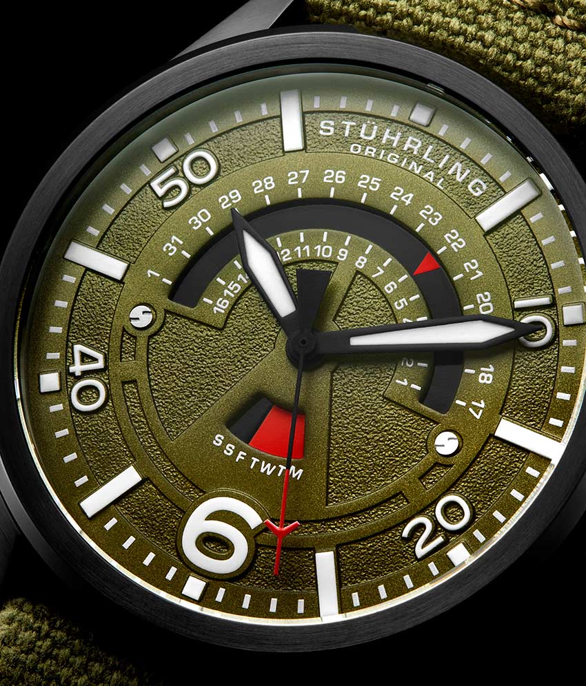 Men's Aviator 452 Quartz 44mm Stainless Steel Watch - Classic Pilot Style for Aviation Enthusiasts & Everyday Wear