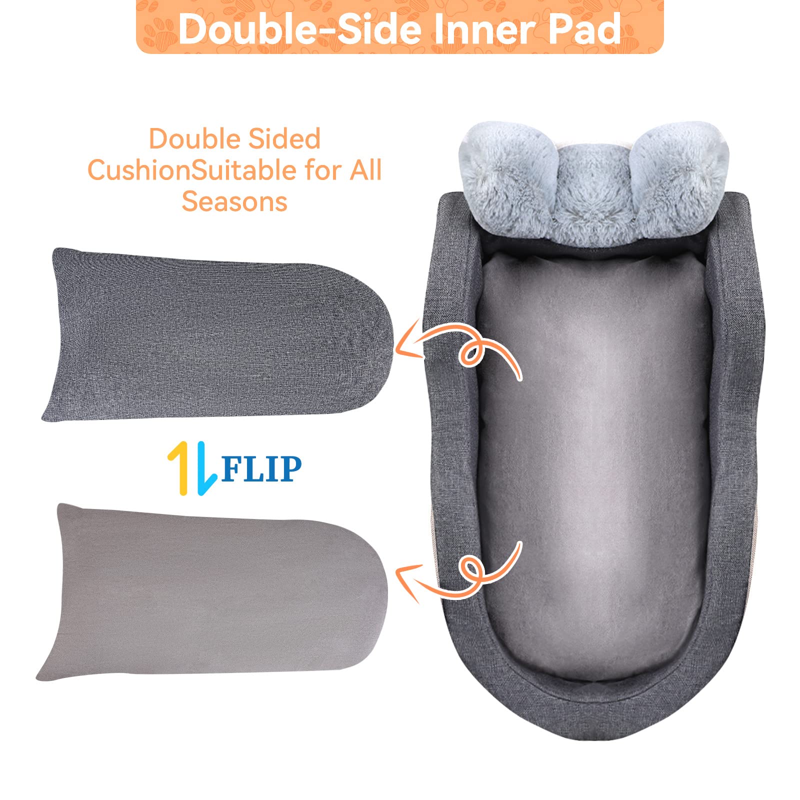 **Small Dog Car Seat - Dark Gray Pet Booster Seat for Center Console, Safe & Comfortable Puppy Travel Accessory - Perfect for Road Trips, Daily Commutes & Vet Visits**