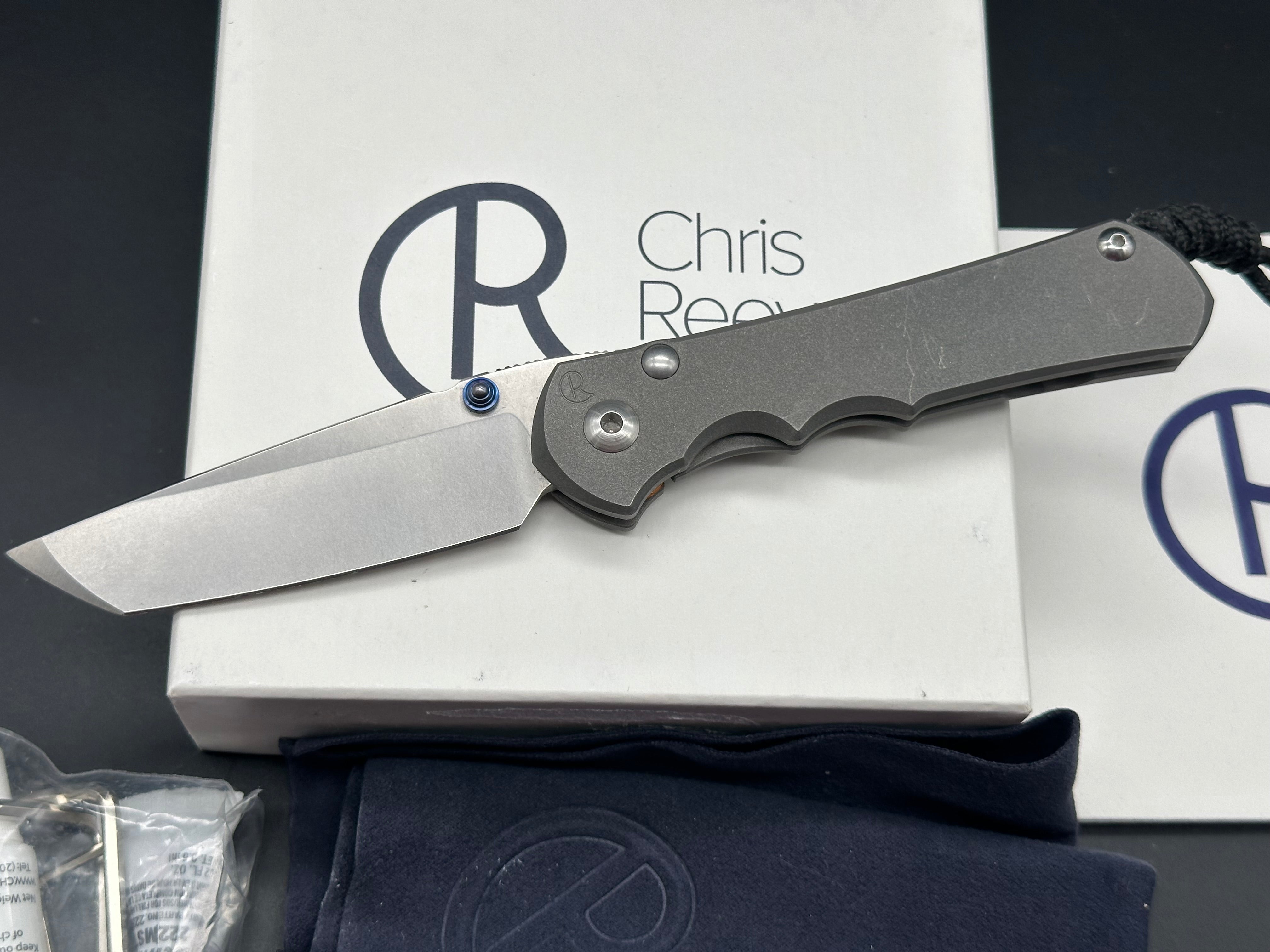 Chris Reeve Knives Large Inkosi Tanto Frame Lock Folding Knife - 3.5
