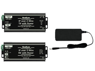 SC IPC1201TW IP Intercom System Kit - 2-Wire Transmission, PoE Powered - Ideal for Home Security, Office Communication & Apartment Intercoms