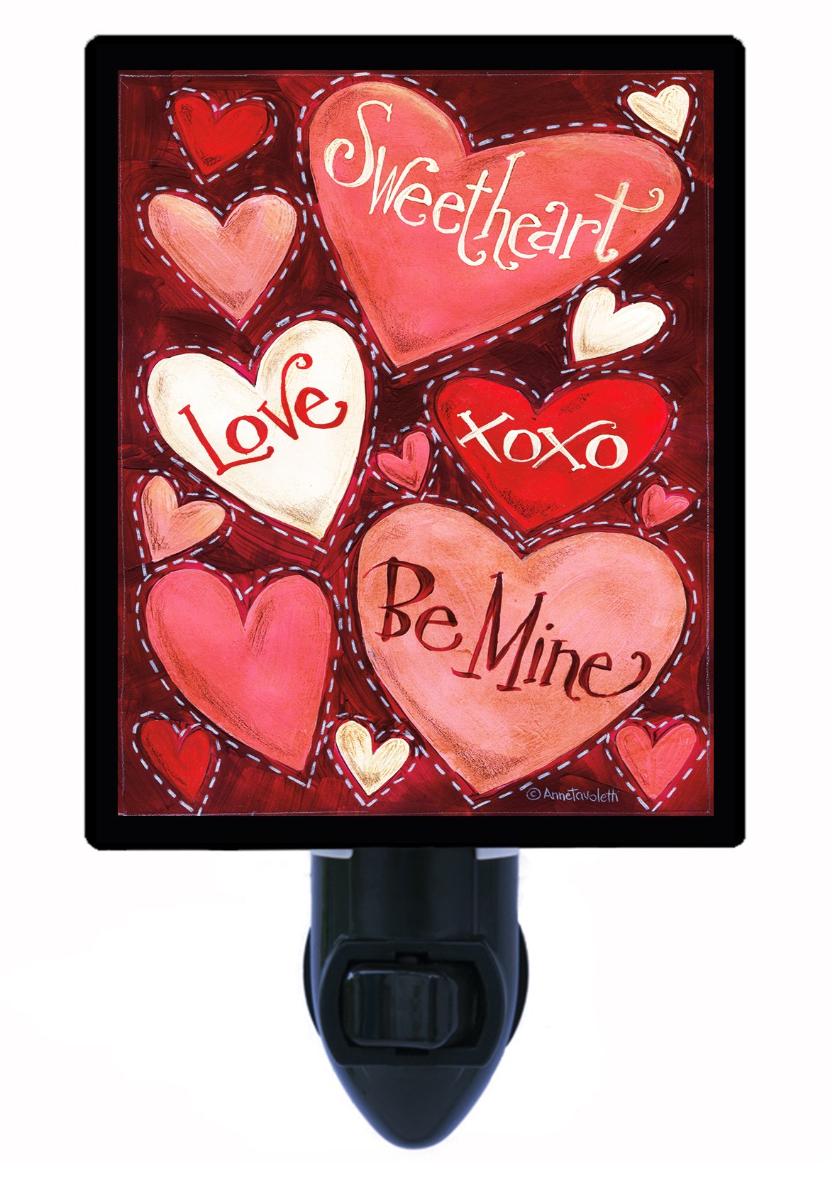 Valentine's Day LED Night Light - Romantic XO & Sweethearts Design for Bedroom, Nursery, or Holiday Decor - Perfect Gift for Couples & Home Decor