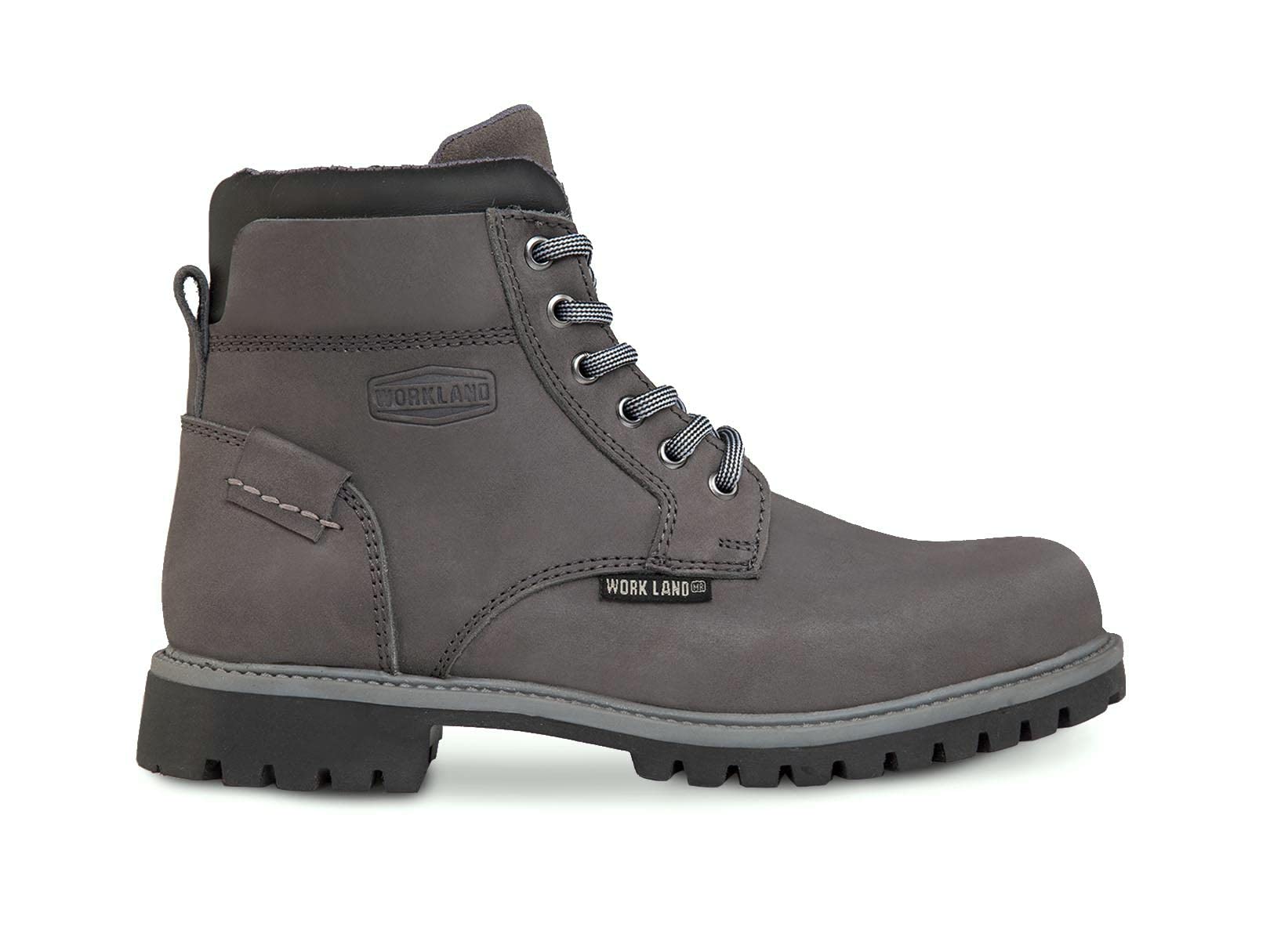 WORKLAND 77607 Men's Lightweight Lace-Up Hiking Boots - Slip Resistant Soft Toe Leather Casual Work Boots for Outdoor, Hiking & Daily Wear - Botas para Hombre