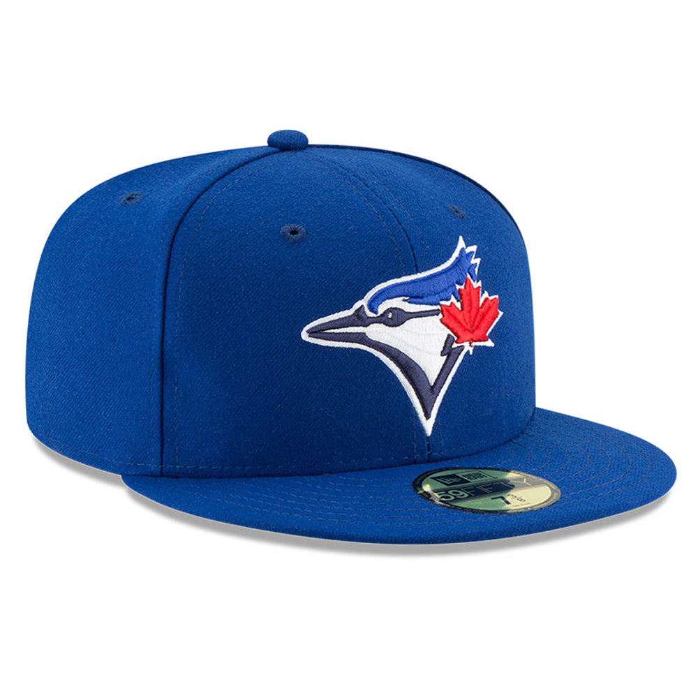 New Era 59Fifty Authentic MLB Toronto Blue Jays Baseball Cap - Royal Blue Official Game Hat for Men & Women - Perfect for Baseball Games, Sports Fans & Streetwear Fashion