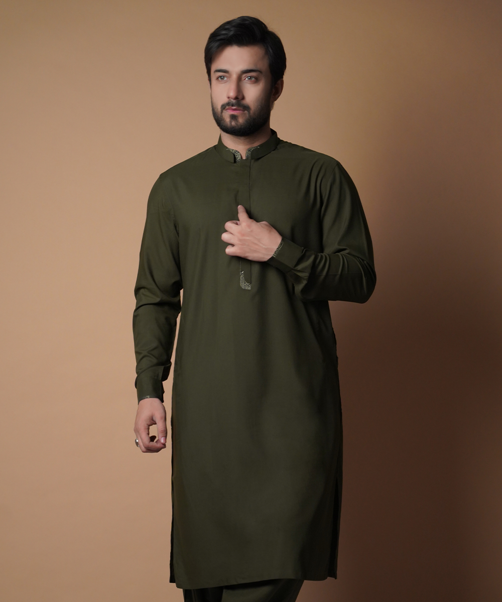 Stylish Forest Green Shalwar Kameez - Traditional Pakistani Outfit for Women | Perfect for Weddings, Festivals & Special Occasions