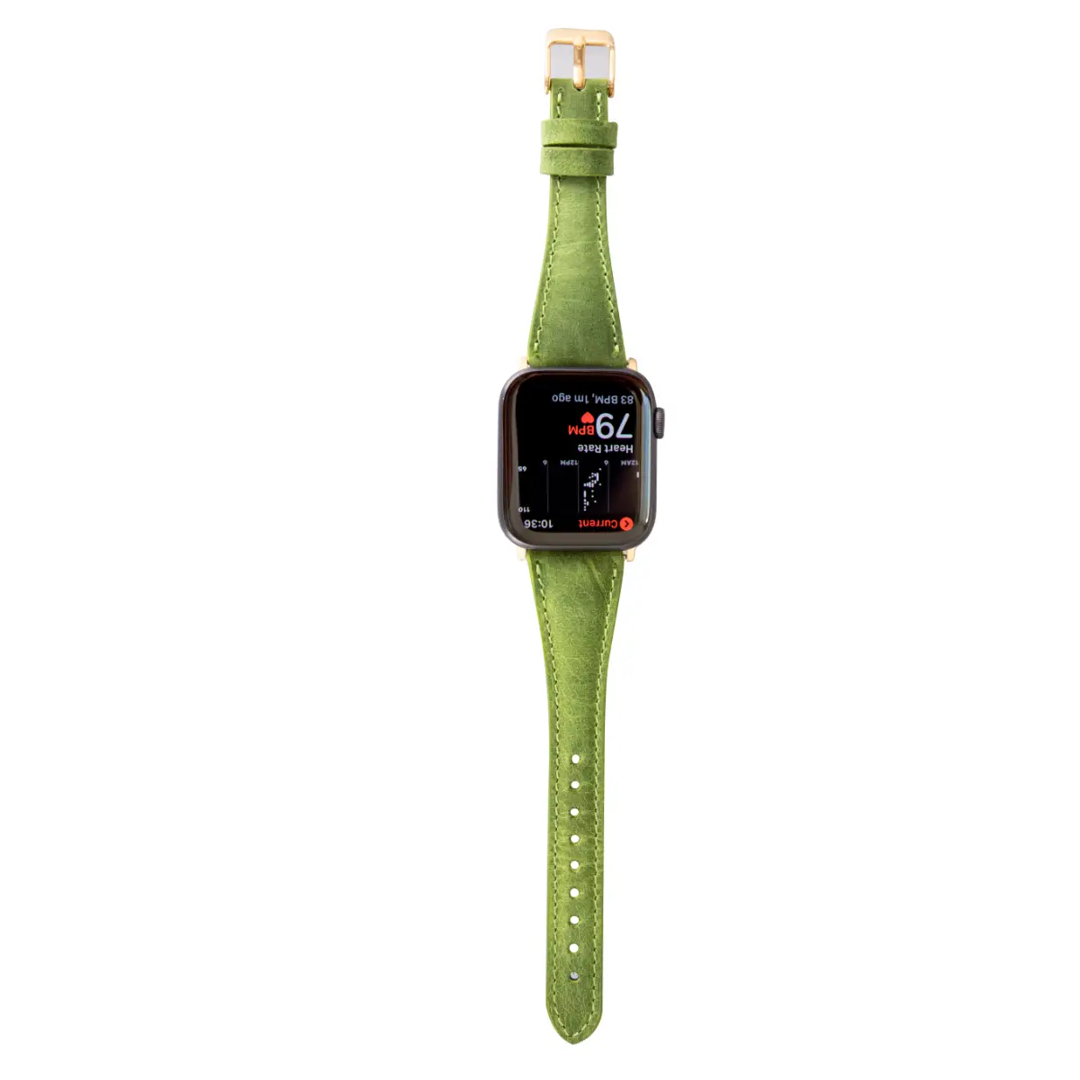 Premium Green Leather Slim Apple Watch Band - Stylish & Comfortable for Workouts, Office & Everyday Wear