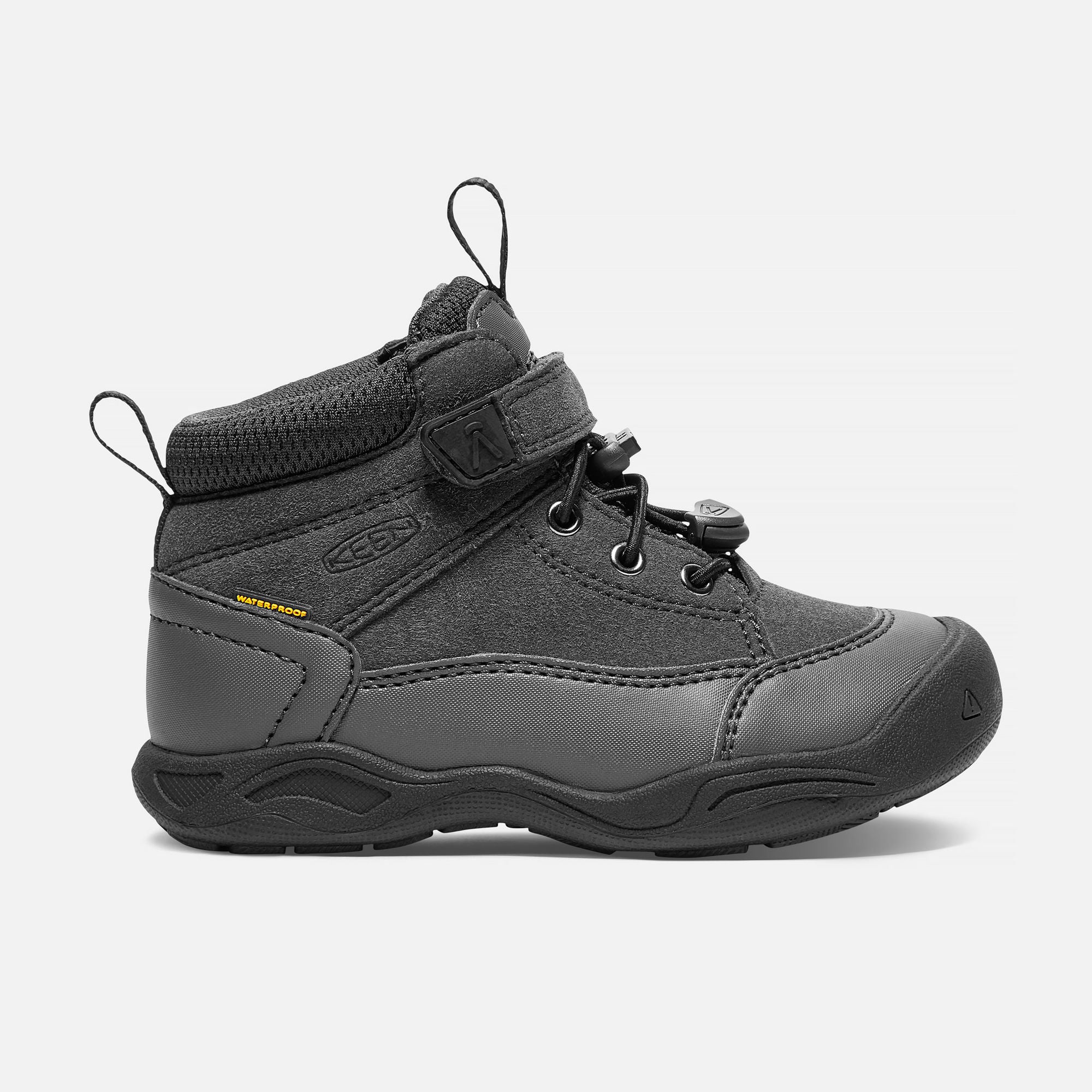 Keen Men's Jasper Mid Waterproof Hiking Boots - Black/Raven - Outdoor Adventure & Trail Walking Shoes for Men
