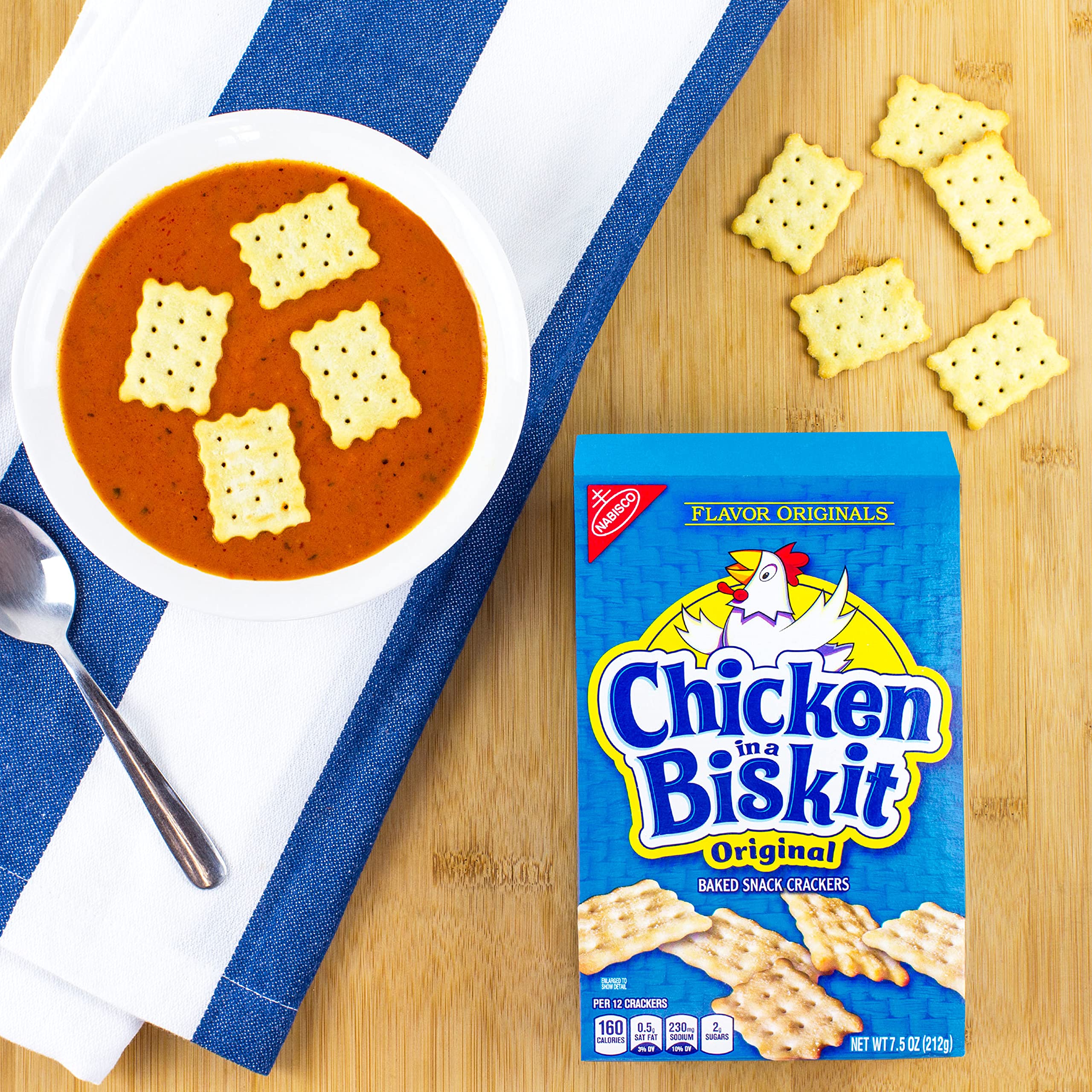 Chicken in a Biskit Original Baked Snack Crackers - 6 Pack (7.5 oz Each) | Bulk Lunch Snacks for Kids & Adults | Perfect for School, Office & Road Trips