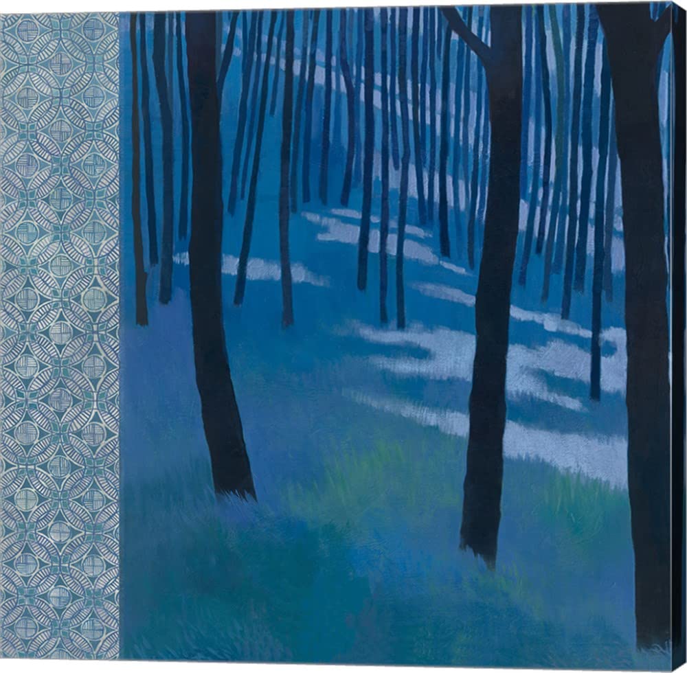 Blue Path to The Edge of The Woods by Kathrine Lovell - 18x18 Inch Stretched Canvas Wall Art, Gallery Wrapped Ready to Hang - Perfect for Living Room, Bedroom & Office Decor