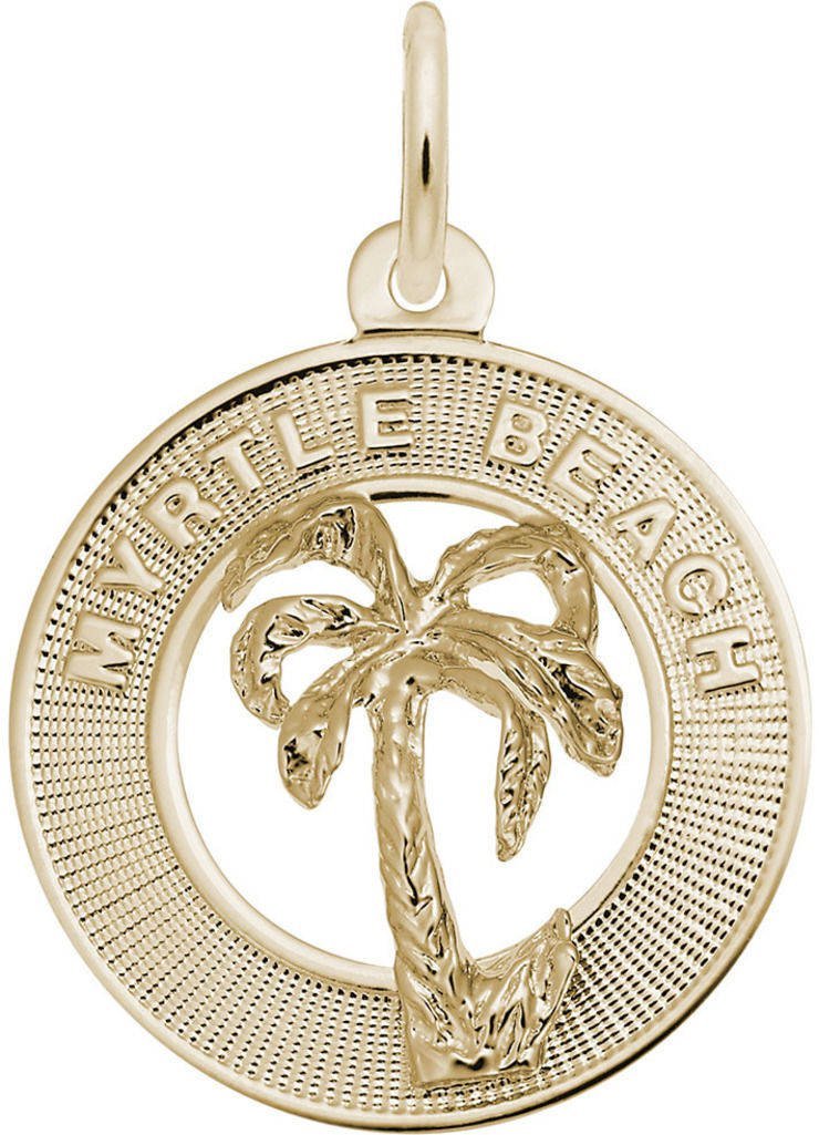 Rembrandt Sterling Silver Myrtle Beach Palm Tree Ring Charm - Tropical Jewelry for Women, Beach Vacation Accessories, Gift for Her - Perfect for Summer Getaways, Beach Weddings & Coastal Fashion