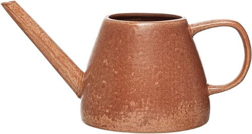 Premium Apricot Ceramic Watering Can for Indoor Plants - Elegant Flower Pot Watering Jug with Long Spout - Perfect for Home Garden, Balcony, and Houseplant Care