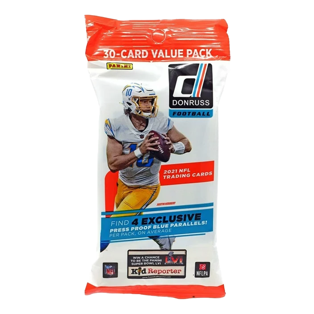 2021 Panini Donruss Football Cello Trading Card Box - NFL Collectible Cards for Sports Fans & Collectors | Perfect for Gifts, Investments, and Game Day Memorabilia