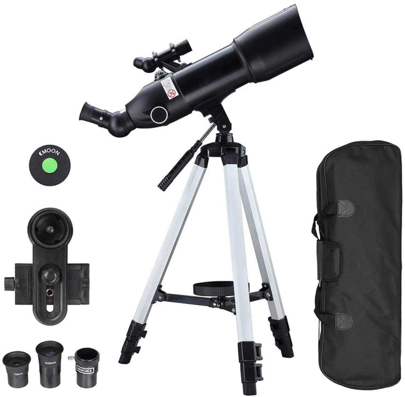 16-133X High Power Binoculars & Astronomical Telescope with Tripod Stand | Portable Monocular for Moon Watching, Stargazing, Birding | Includes Phone Adapter & Carrying Bag for Indoor/Outdoor Adventures