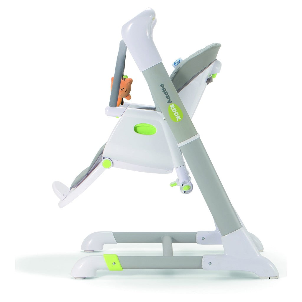Pappy Rock High Chair for Babies & Toddlers - Adjustable, Safe & Comfortable Baby Feeding Chair in Grey - Perfect for Dining, Weaning & Playtime at Home