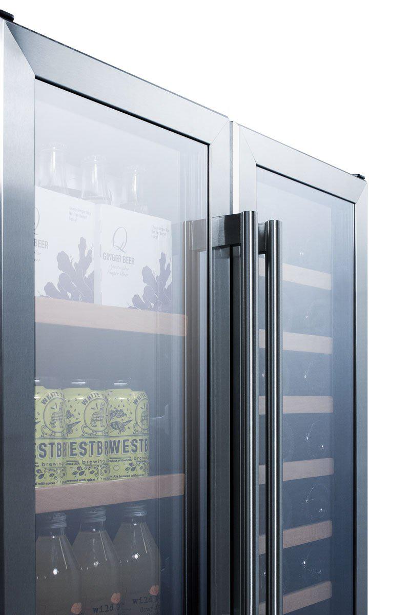 SUMMIT 30-Inch Built-In Wine Cooler and Beverage Refrigerator (SWBV3071) - Perfect for Home Bars, Kitchen Under Counter Installation, and Wine Cellar Storage