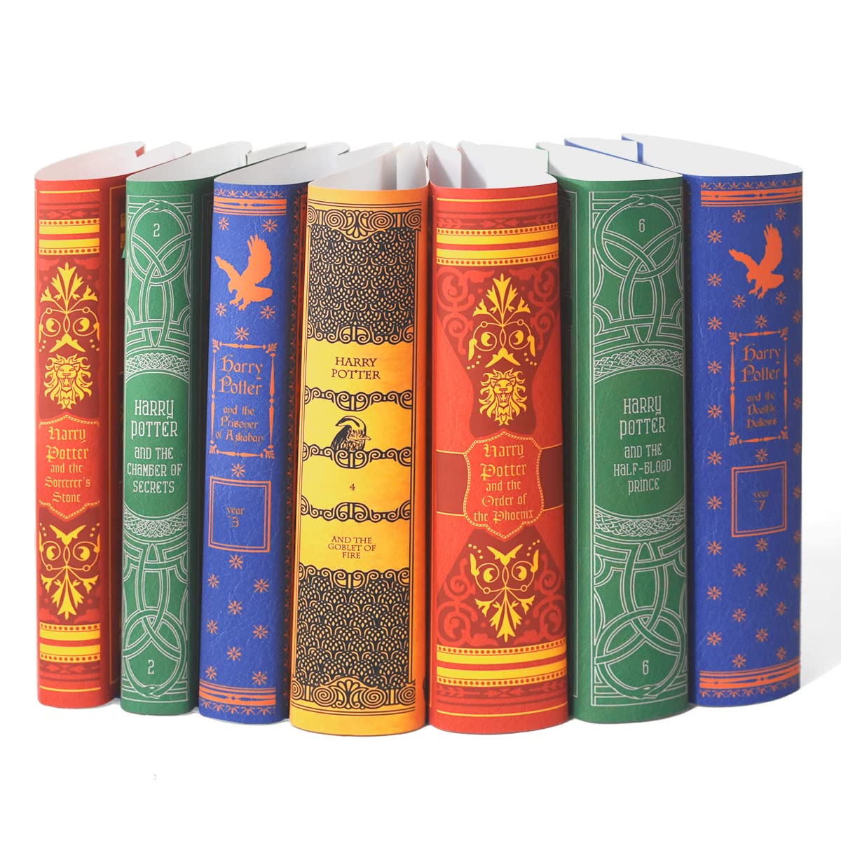 Juniper Books House Mashup Book Covers Only - Compatible with Hardcover Harry Potter Series | Books NOT Included | Perfect for Harry Potter Fans, Home Decor, and Book Lovers