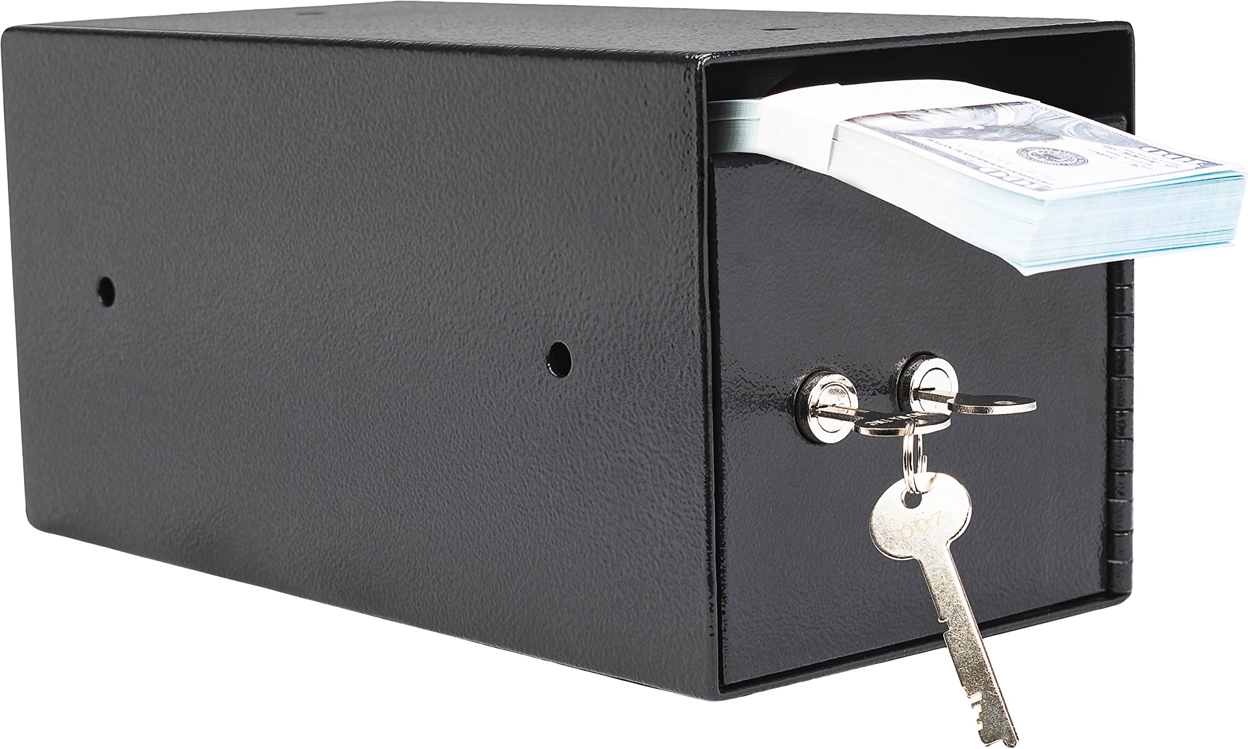 Barska Key Lock Depository Drop Safe - Secure Cash Box for Money, Receipts, Keys & Valuables - Ideal for Home, Office & Retail Security
