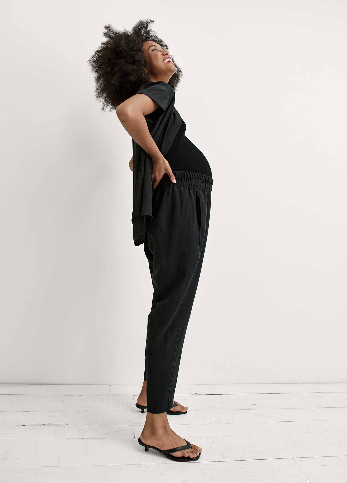 Asher Maternity Pants for Pregnant Women - Comfortable Stretchy Pregnancy Pants with Elastic Waistband - Perfect for Work, Casual Wear & Everyday Use